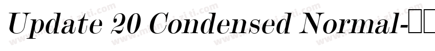 Update 20 Condensed Normal字体转换
